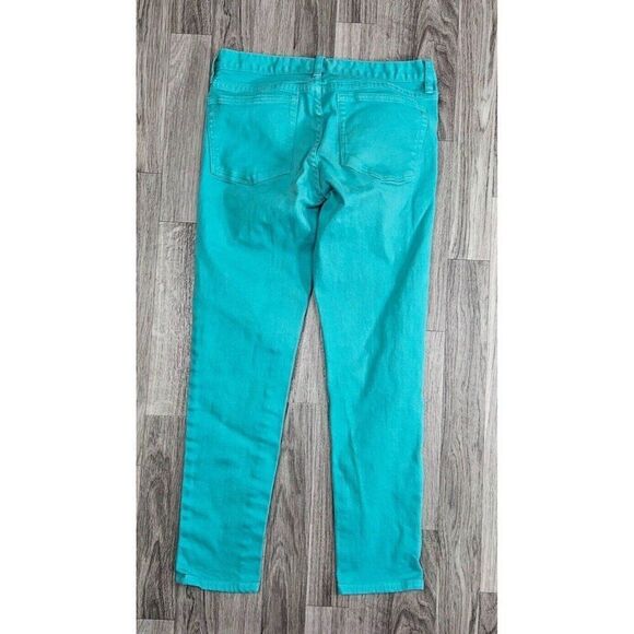J. Crew Womens Size 24 Pockets Stretch Toothpick Teal Green Denim Jeans - Picture 2 of 11
